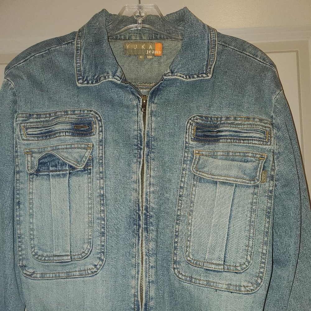 Yuka Jeans Blue Jean Jacket Large